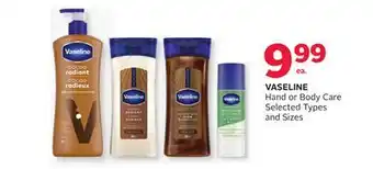 Rexall VASELINE Hand or Body Care offer