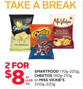 Rexall SMARTFOOD 170g-220g, CHEETOS 180g-310g or MISS VICKIE'S 200g-220g offer