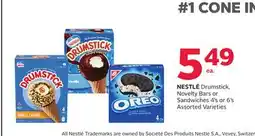 Rexall NESTLÉ Drumstick, Novelty Bars or Sandwiches 4's or 6's offer