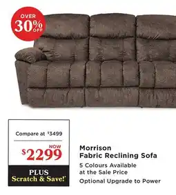 La Z Boy Morrison Fabric Reclining Sofa offer