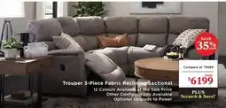 La Z Boy Trouper 3-Piece Fabric Reclining Sectional offer