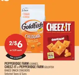 Shoppers Drug Mart PEPPERIDGE FARM COOKIES, CHEEZ-IT or PEPPERIDGE FARM GOLDFISH BAKED SNACK CRACKER offer