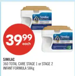 Shoppers Drug Mart SIMILAC 360 TOTAL CARE STAGE 1 or STAGE 2 INFANT FORMULA offer