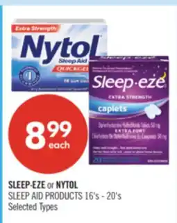 Shoppers Drug Mart SLEEP∙EZE or NYTOL SLEEP AID PRODUCTS offer