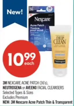 Shoppers Drug Mart 3M NEXCARE ACNE PATCH (36's), NEUTROGENA or AVEENO FACIAL CLEANSERS offer