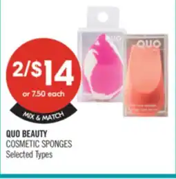 Shoppers Drug Mart QUO BEAUTY COSMETIC SPONGES offer