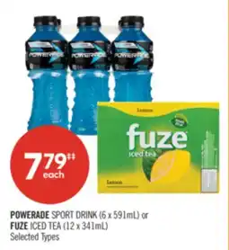 Shoppers Drug Mart POWERADE SPORT DRINK (6 x 591mL) or FUZE ICED TEA (12 x 341mL) offer