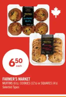 Shoppers Drug Mart FARMER'S MARKET MUFFINS (6's), COOKIES (12's) or SQUARES (4's) offer