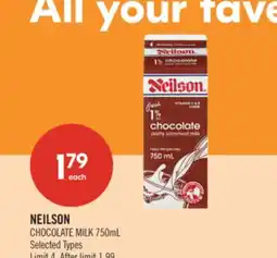 Shoppers Drug Mart NEILSON CHOCOLATE MILK offer