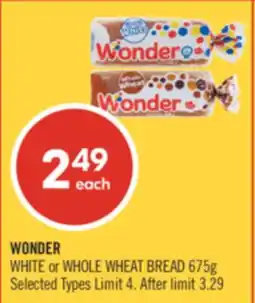 Shoppers Drug Mart WONDER WHITE or WHOLE WHEAT BREAD offer