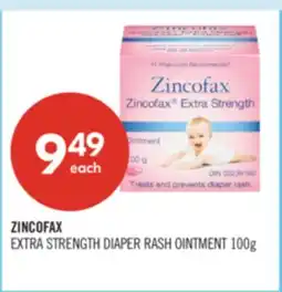 Shoppers Drug Mart ZINCOFAX EXTRA STRENGTH DIAPER RASH OINTMENT offer