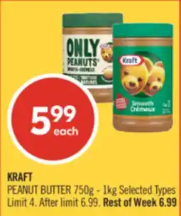 Shoppers Drug Mart KRAFT PEANUT BUTTER 750g - 1kg offer