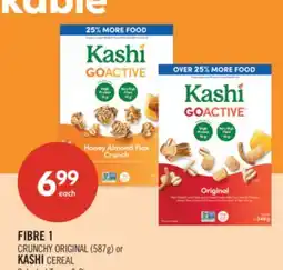 Shoppers Drug Mart FIBRE 1 CRUNCHY ORIGINAL (587g) or KASHI CEREAL offer