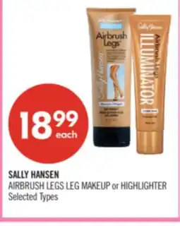 Shoppers Drug Mart SALLY HANSEN AIRBRUSH LEGS LEG MAKEUP or HIGHLIGHTER offer