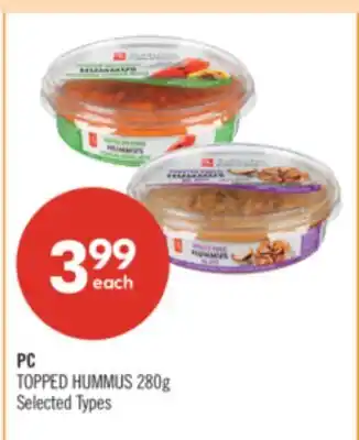 Shoppers Drug Mart PC TOPPED HUMMUS offer