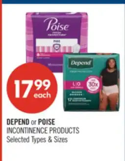 Shoppers Drug Mart DEPEND or POISE INCONTINENCE PRODUCTS offer