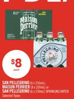 Shoppers Drug Mart SAN PELLEGRINO (6 x 250mL), MAISON PERRIER (8 x 330mL) or SAN PELLEGRINO (6 x 330mL) SPARKLING WATER offer