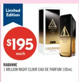 Shoppers Drug Mart RABANNE 1 MILLION NIGHT ELIXIR EAU DE PARFUM offer