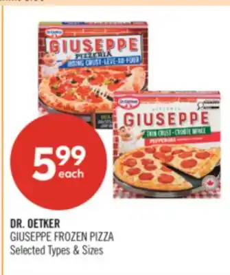 Shoppers Drug Mart DR. OETKER GIUSEPPE FROZEN PIZZA offer