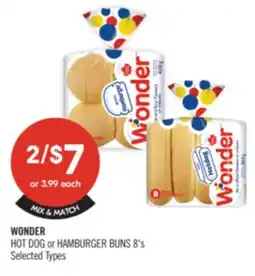 Shoppers Drug Mart WONDER HOT DOG or HAMBURGER BUNS offer