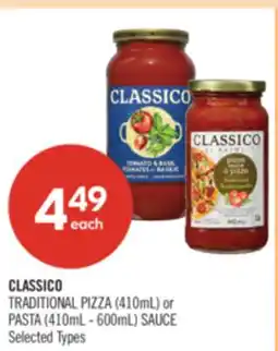 Shoppers Drug Mart CLASSICO TRADITIONAL PIZZA (410mL) or PASTA (410mL - 600mL) SAUCE offer