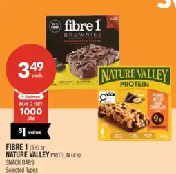 Shoppers Drug Mart FIBRE 1 (5's) or NATURE VALLEY PROTEIN (4's) SNACK BARS offer