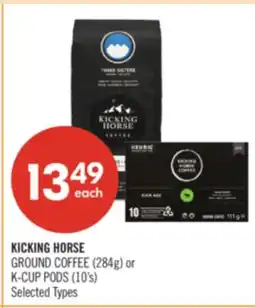 Shoppers Drug Mart KICKING HORSE GROUND COFFEE (284g) or K-CUP PODS (10's) offer