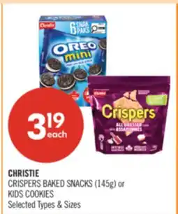 Shoppers Drug Mart CHRISTIE CRISPERS BAKED SNACKS (145g) or KIDS COOKIES offer