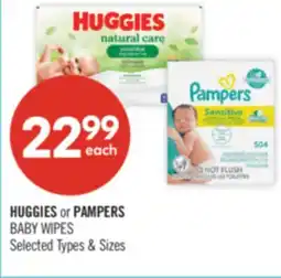 Shoppers Drug Mart HUGGIES or PAMPERS BABY WIPES offer