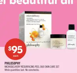 Shoppers Drug Mart PHILOSOPHY MICRODELIVERY RESURFACING PEEL DUO SKIN CARE SET offer