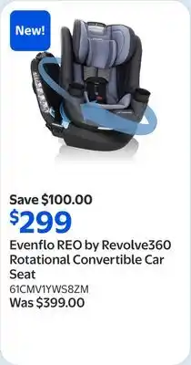 Walmart Evenflo REO by Revolve360 Rotational Convertible Car Seat offer