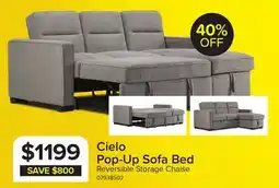 Leon's Cielo Reversible Pop-Up Sofa Bed - Java offer