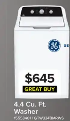Leon's GE White Top Load Washer (4.4 Cu Ft.) - GTW334BMRWS offer