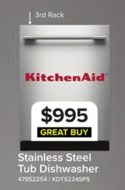 Leon's KitchenAid PrintShield Stainless Dishwasher (47 dBA) - KDTS224SPS offer