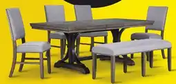 Leon's Yorkshire 6 - Piece Extendable Dining set - Warm Grey offer