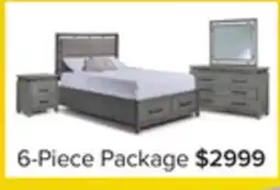 Leon's Chelsea 6-Piece Queen Storage Bed - Grey offer