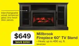 Leon's Millbrook 59.75 Fireplace TV Stand - Fawn Aged Oak offer