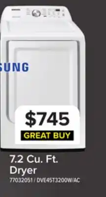 Leon's Samsung White Top-Load Washer (5.0 cu. ft.) & Electric Dryer (7.2 cu. ft.) - WA44A3205AW/DVE45T3200W offer