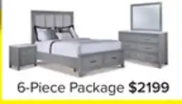 Leon's Silverstone 6 - Piece Queen Storage Bedroom Package - Mist Grey offer