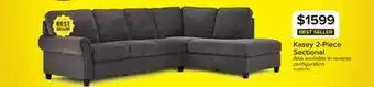 Leon's Kasey 2-Piece Sectional with Left Facing Chaise - Grey offer