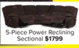 Leon's Maxwell 5-Piece Power Reclining Sectional - Brown offer