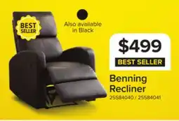 Leon's Benning Recliner - Dark Brown offer