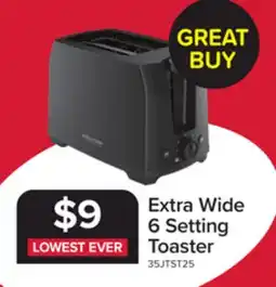 Leon's 2-Slice Extra Wide Slot Toaster - Black offer