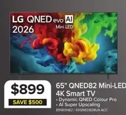 Leon's LG 65 QNED evo AI QNED82 Mini LED 4K webOS TV - 65QNED82BUA.ACC offer