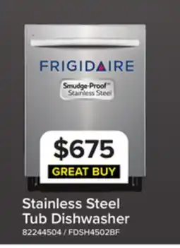 Leon's Frigidaire Smudge-Proof Stainless Steel Built-In Dishwasher offer