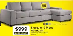 Leon's Neptune 2-Piece Sectional with Reversible Chaise - Grey offer