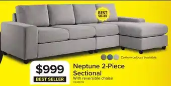 Leon's Neptune 2-Piece Sectional with Reversible Chaise - Grey offer