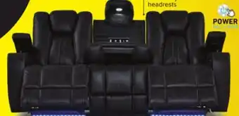 Leon's San Antonio Dual Power Reclining Sofa - Grey offer
