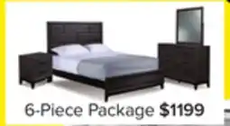 Leon's Fog 6-Piece Full Bedroom Package - Grey, Black offer