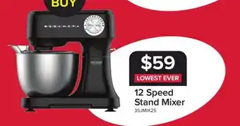 Leon's 3.5L Stand Mixer 12 Speed - Black offer